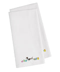 Basset Hound Easter White Embroidered Towel Set of 2 Decorative Bathroom Guest Hand Towel for Hand, Face, Tea, Dishcloth, 19 X 25, White