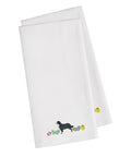 Bernese Mountain Dog Easter White Embroidered Towel Set of 2 Decorative Bathroom Guest Hand Towel for Hand, Face, Tea, Dishcloth, 19 X 25, White