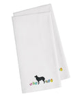 Croatian Sheepdog Easter White Embroidered Towel Set of 2 Decorative Bathroom Guest Hand Towel for Hand, Face, Tea, Dishcloth, 19 X 25, White