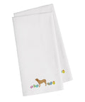 Fila Brasileiro Easter White Embroidered Towel Set of 2 Decorative Bathroom Guest Hand Towel for Hand, Face, Tea, Dishcloth, 19 X 25, White