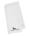 Great Dane Easter White Embroidered Towel Set of 2 Decorative Bathroom Guest Hand Towel for Hand, Face, Tea, Dishcloth, 19 X 25, White