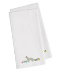Great Pyrenees Easter White Embroidered Towel Set of 2 Decorative Bathroom Guest Hand Towel for Hand, Face, Tea, Dishcloth, 19 X 25, White