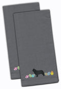 Newfoundland Easter Gray Embroidered Towel Set of 2