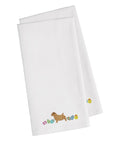 Norfolk Terrier Easter White Embroidered Towel Set of 2 Decorative Bathroom Guest Hand Towel for Hand, Face, Tea, Dishcloth, 19 X 25, White