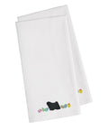 Puli Easter White Embroidered Towel Set of 2 Decorative Bathroom Guest Hand Towel for Hand, Face, Tea, Dishcloth, 19 X 25, White