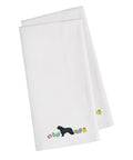 Spanish Water Dog Easter White Embroidered Towel Set of 2 Decorative Bathroom Guest Hand Towel for Hand, Face, Tea, Dishcloth, 19 X 25, White