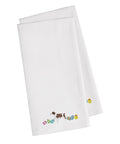 Welsh Springer Spaniel Easter White Embroidered Towel Set of 2 Decorative Bathroom Guest Hand Towel for Hand, Face, Tea, Dishcloth, 19 X 25, White