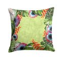 Tropical Decorative Throw Pillow 14x14 Indoor Outdoor Accent Cushion, Fabric Cover with Insert for Sofa, Bed, Porch & Living Room