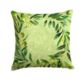 Olives Decorative Throw Pillow 14x14 Indoor Outdoor Accent Cushion, Fabric Cover with Insert for Sofa, Bed, Porch & Living Room