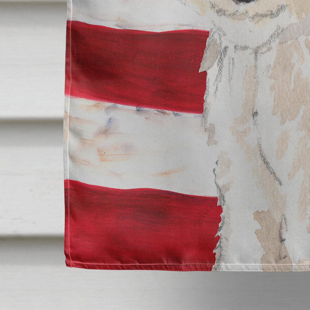 Patriotic USA Fox Terrier House Flag 28x40 Porch Sleeve Pole Decorative Outside Yard Banner Artwork Wall Hanging, Polyester
