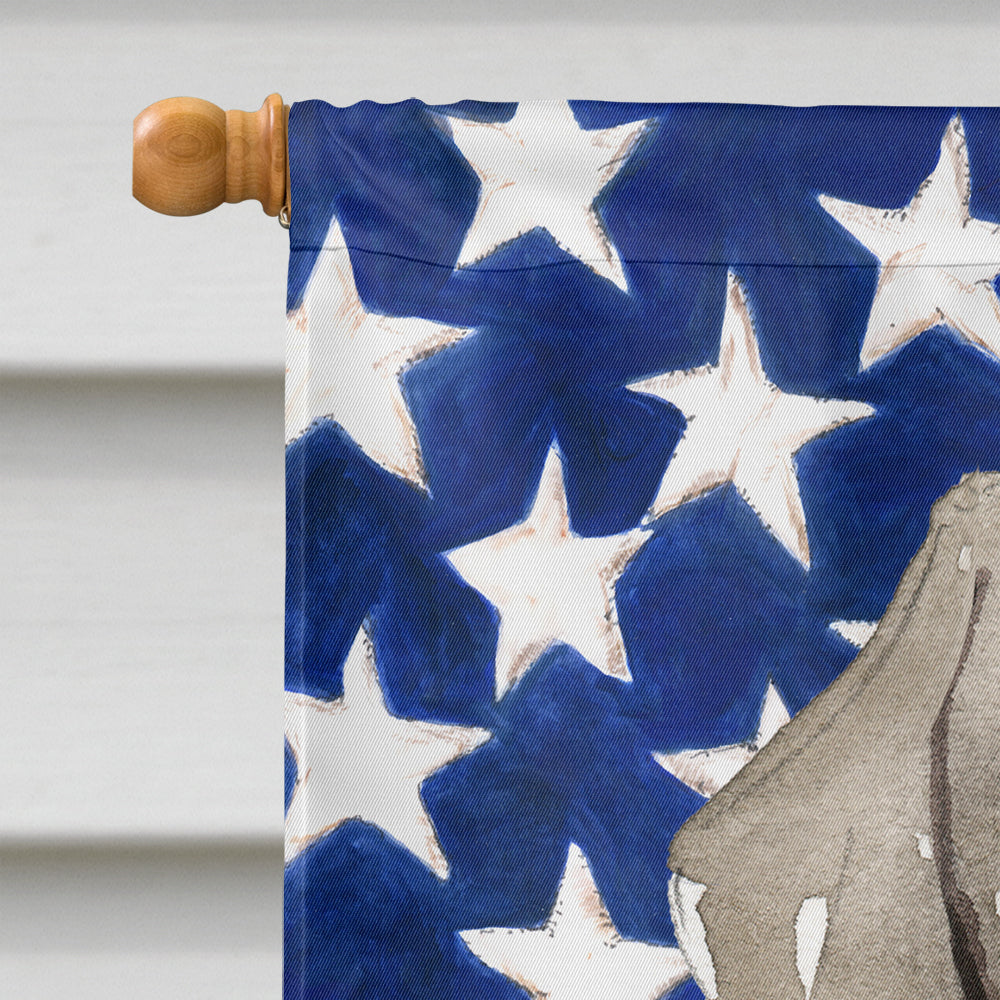 Patriotic USA Weimaraner House Flag 28x40 Porch Sleeve Pole Decorative Outside Yard Banner Artwork Wall Hanging, Polyester