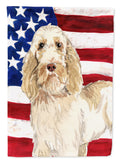Patriotic USA Spinone Italiano House Flag 28x40 Porch Sleeve Pole Decorative Outside Yard Banner Artwork Wall Hanging, Polyester