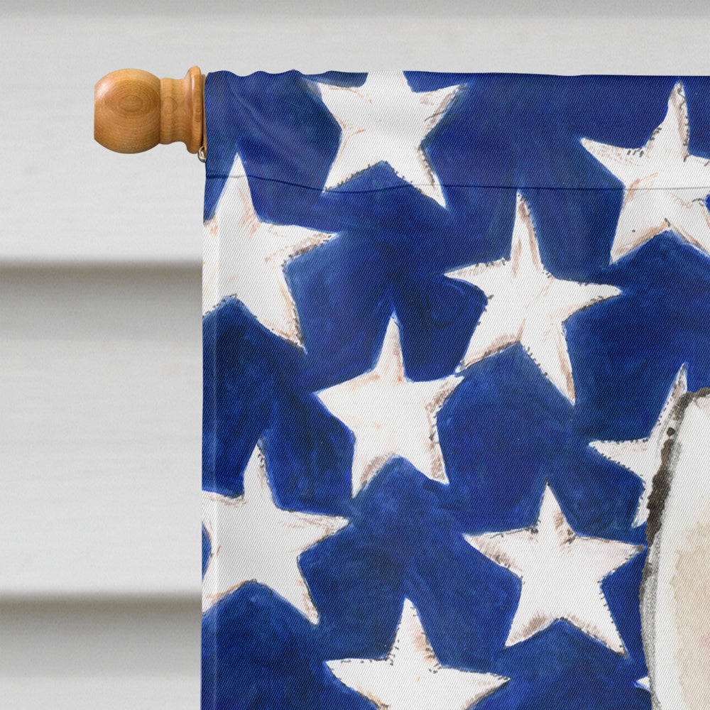 Patriotic USA Siberian Husky House Flag 28x40 Porch Sleeve Pole Decorative Outside Yard Banner Artwork Wall Hanging, Polyester