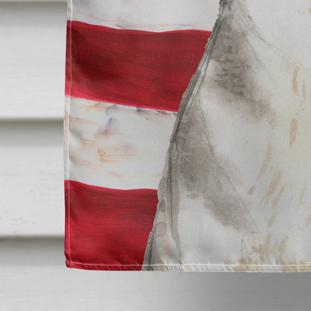 Patriotic USA Siberian Husky House Flag 28x40 Porch Sleeve Pole Decorative Outside Yard Banner Artwork Wall Hanging, Polyester