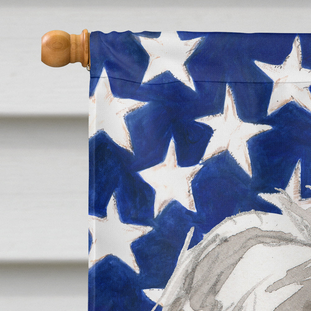Patriotic USA Shih Tzu Puppy House Flag 28x40 Porch Sleeve Pole Decorative Outside Yard Banner Artwork Wall Hanging, Polyester