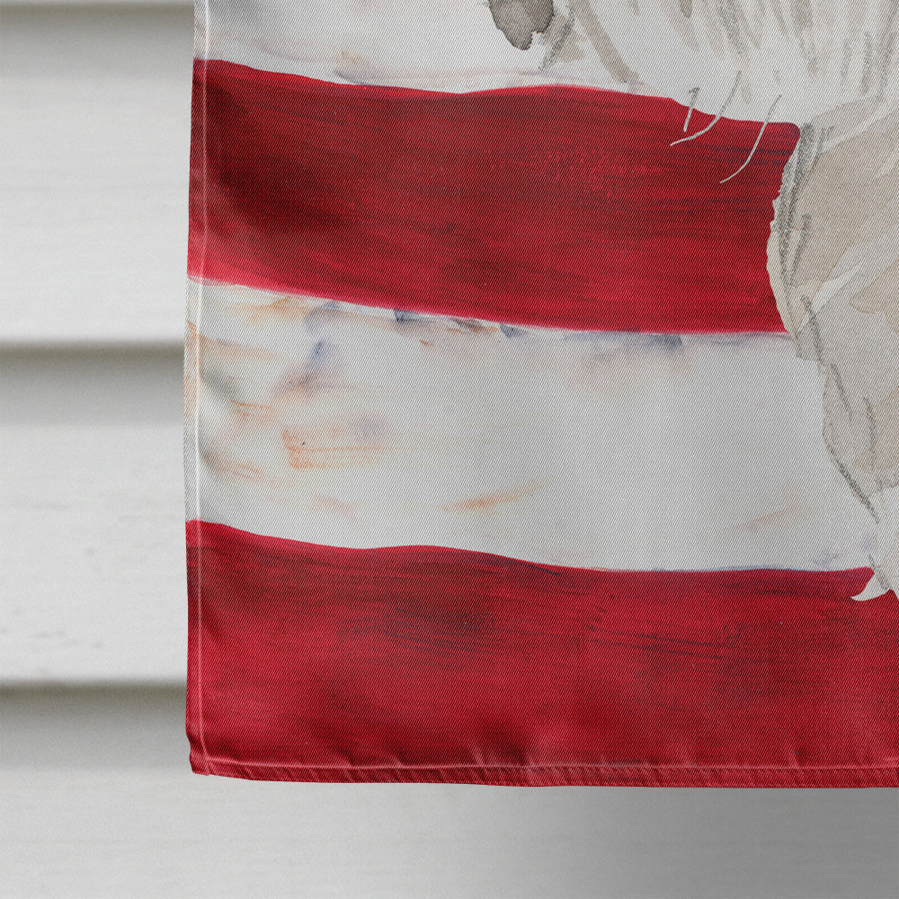 Patriotic USA Shih Tzu Puppy House Flag 28x40 Porch Sleeve Pole Decorative Outside Yard Banner Artwork Wall Hanging, Polyester