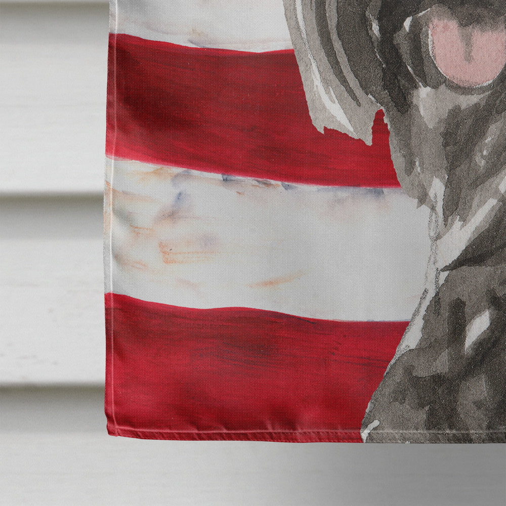 Patriotic USA Scottish Terrier House Flag 28x40 Porch Sleeve Pole Decorative Outside Yard Banner Artwork Wall Hanging, Polyester