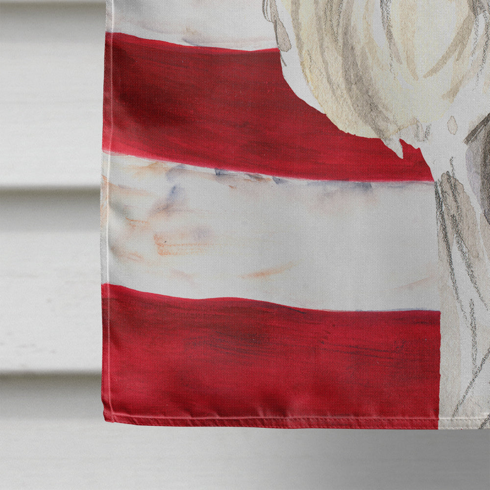 Patriotic USA Schnauzer #1 House Flag 28x40 Porch Sleeve Pole Decorative Outside Yard Banner Artwork Wall Hanging, Polyester