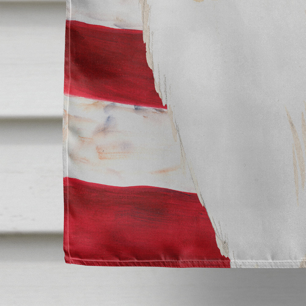 Patriotic USA Rough Collie House Flag 28x40 Porch Sleeve Pole Decorative Outside Yard Banner Artwork Wall Hanging, Polyester