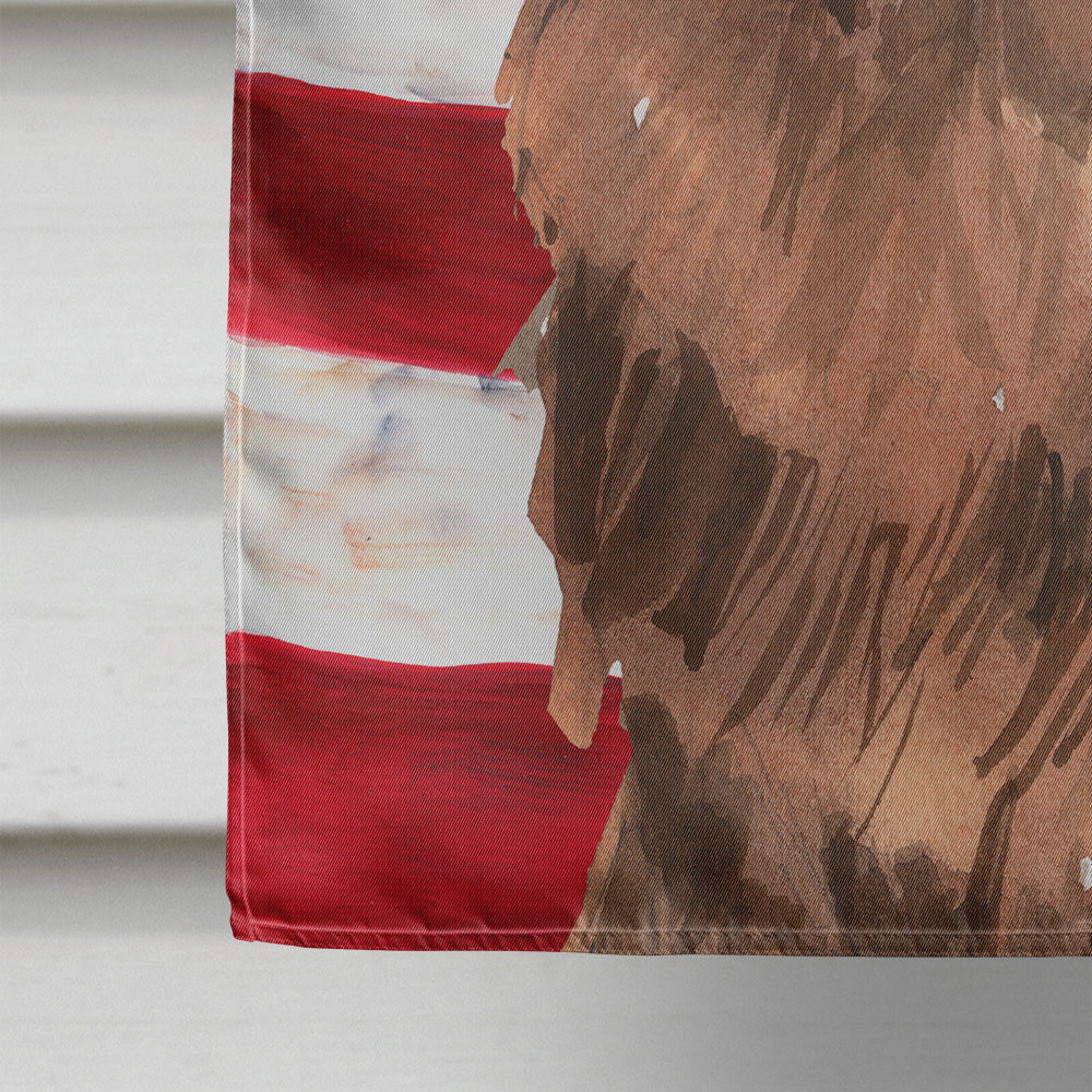 Patriotic USA Newfoundland House Flag 28x40 Porch Sleeve Pole Decorative Outside Yard Banner Artwork Wall Hanging, Polyester