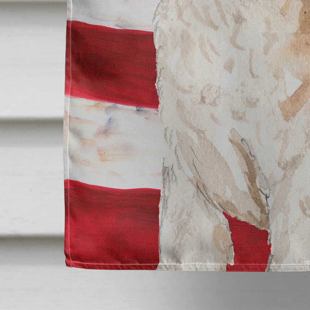 Patriotic USA Lakeland Terrier House Flag 28x40 Porch Sleeve Pole Decorative Outside Yard Banner Artwork Wall Hanging, Polyester