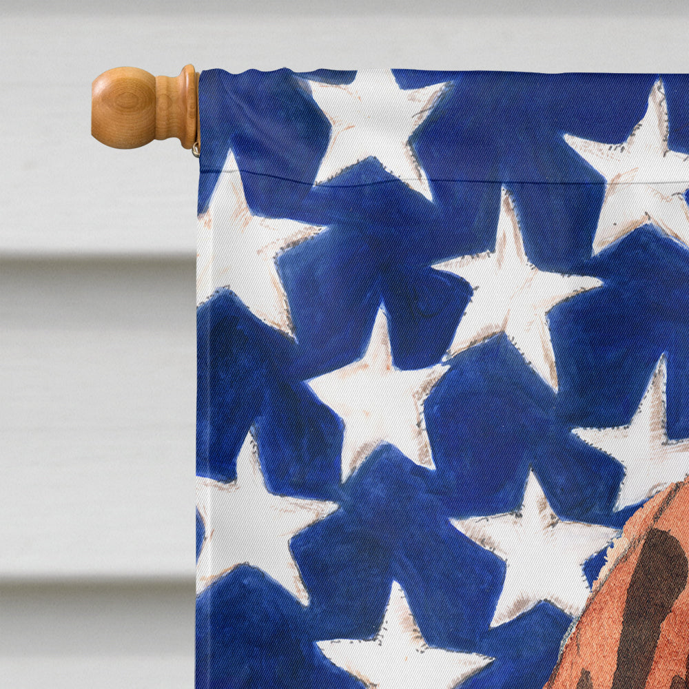 Patriotic USA Vizsla House Flag 28x40 Porch Sleeve Pole Decorative Outside Yard Banner Artwork Wall Hanging, Polyester