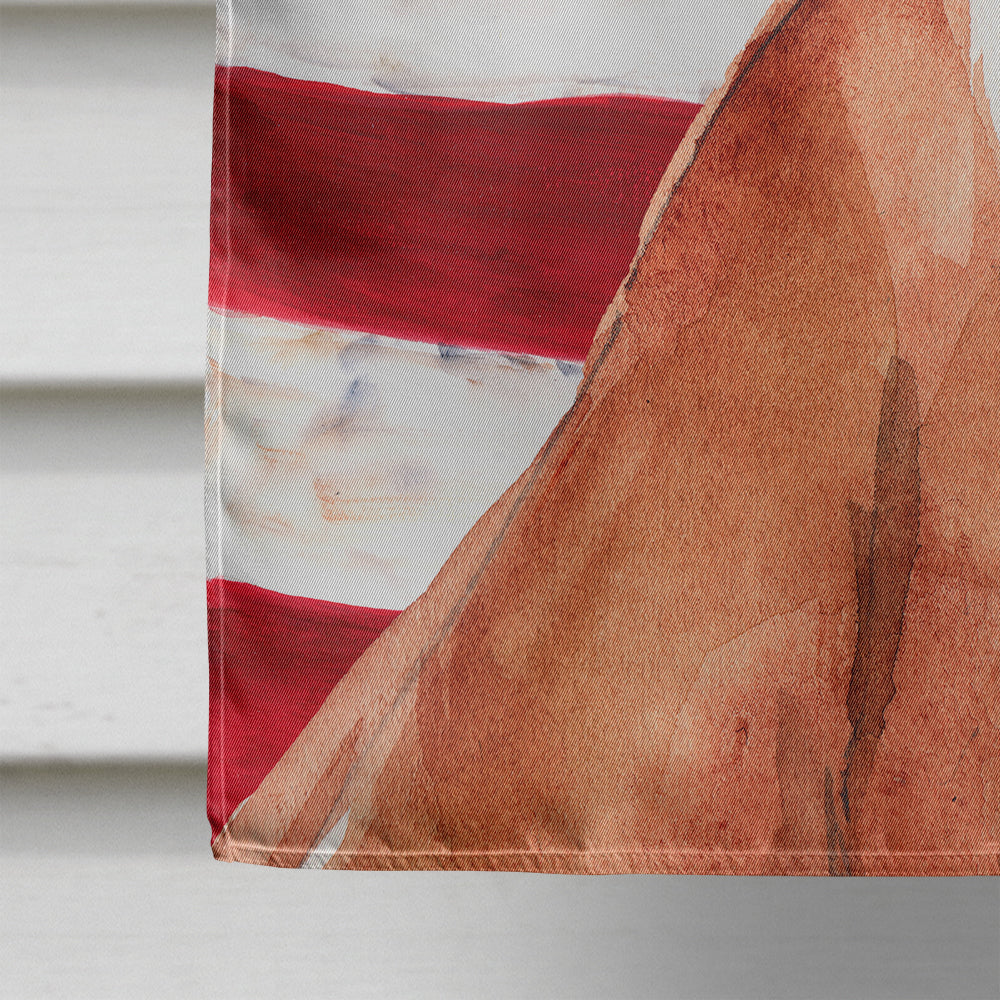 Patriotic USA Vizsla House Flag 28x40 Porch Sleeve Pole Decorative Outside Yard Banner Artwork Wall Hanging, Polyester