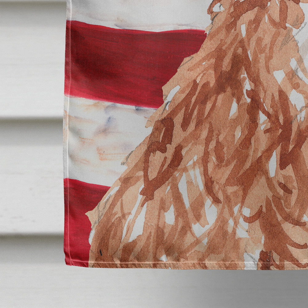 Patriotic USA Cavapoo House Flag 28x40 Porch Sleeve Pole Decorative Outside Yard Banner Artwork Wall Hanging, Polyester