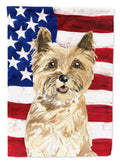 Patriotic USA Cairn Terrier House Flag 28x40 Porch Sleeve Pole Decorative Outside Yard Banner Artwork Wall Hanging, Polyester