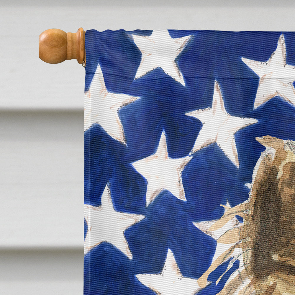 Patriotic USA Cairn Terrier House Flag 28x40 Porch Sleeve Pole Decorative Outside Yard Banner Artwork Wall Hanging, Polyester