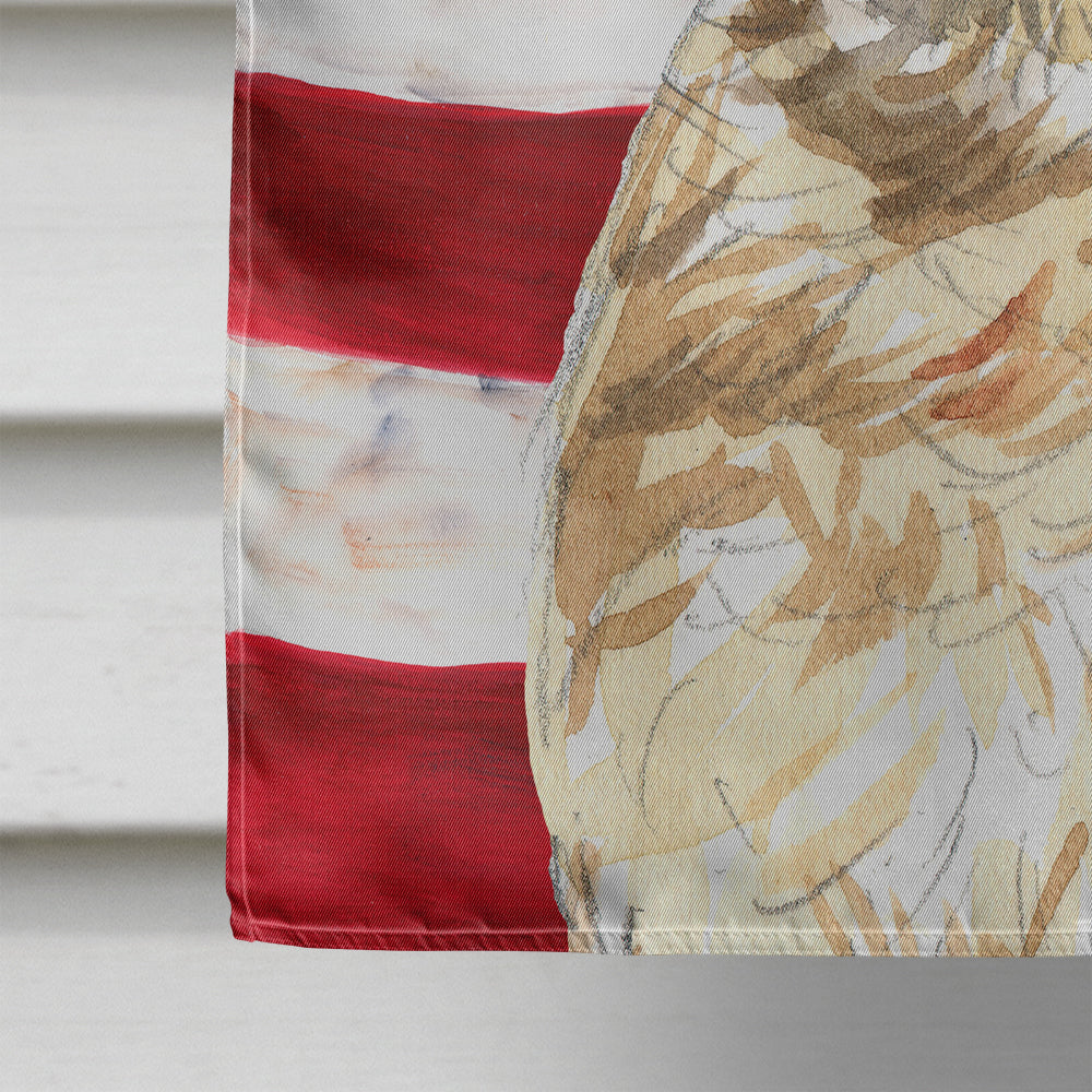 Patriotic USA Cairn Terrier House Flag 28x40 Porch Sleeve Pole Decorative Outside Yard Banner Artwork Wall Hanging, Polyester