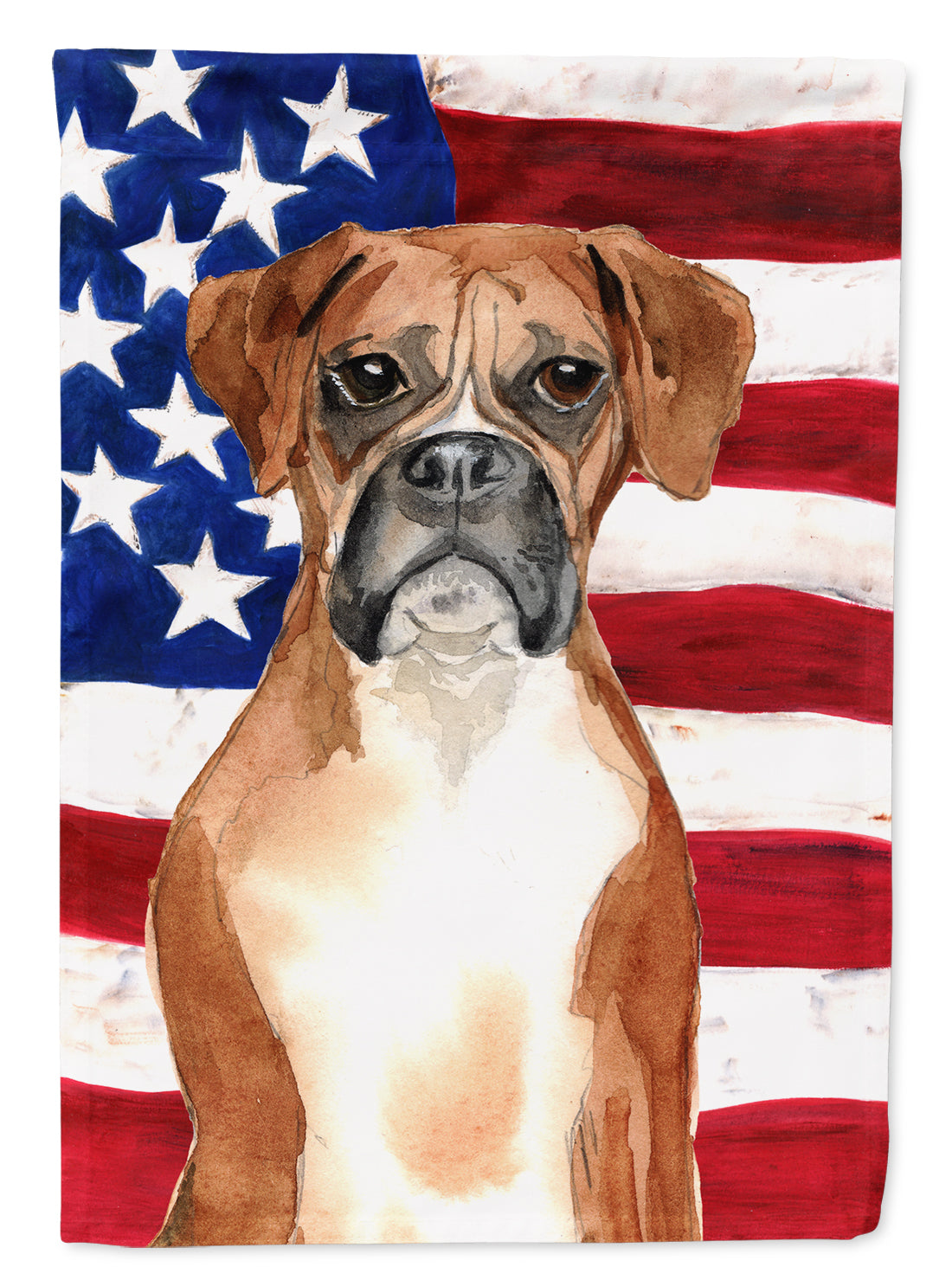 Patriotic USA Boxer House Flag 28x40 Porch Sleeve Pole Decorative Outside Yard Banner Artwork Wall Hanging, Polyester