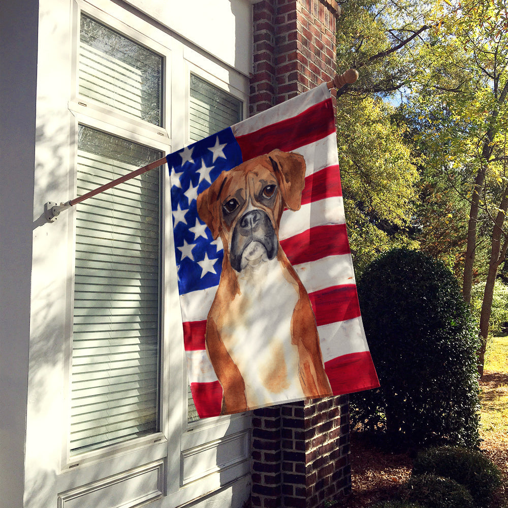 Patriotic USA Boxer House Flag 28x40 Porch Sleeve Pole Decorative Outside Yard Banner Artwork Wall Hanging, Polyester
