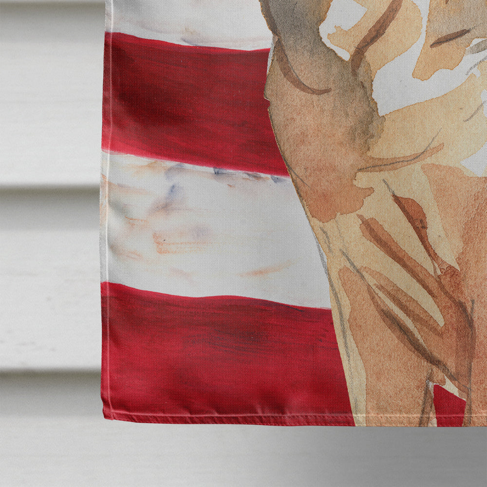 Patriotic USA Bloodhound House Flag 28x40 Porch Sleeve Pole Decorative Outside Yard Banner Artwork Wall Hanging, Polyester