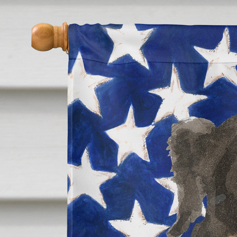 Patriotic USA Bernese Mountain Dog House Flag 28x40 Porch Sleeve Pole Decorative Outside Yard Banner Artwork Wall Hanging, Polyester