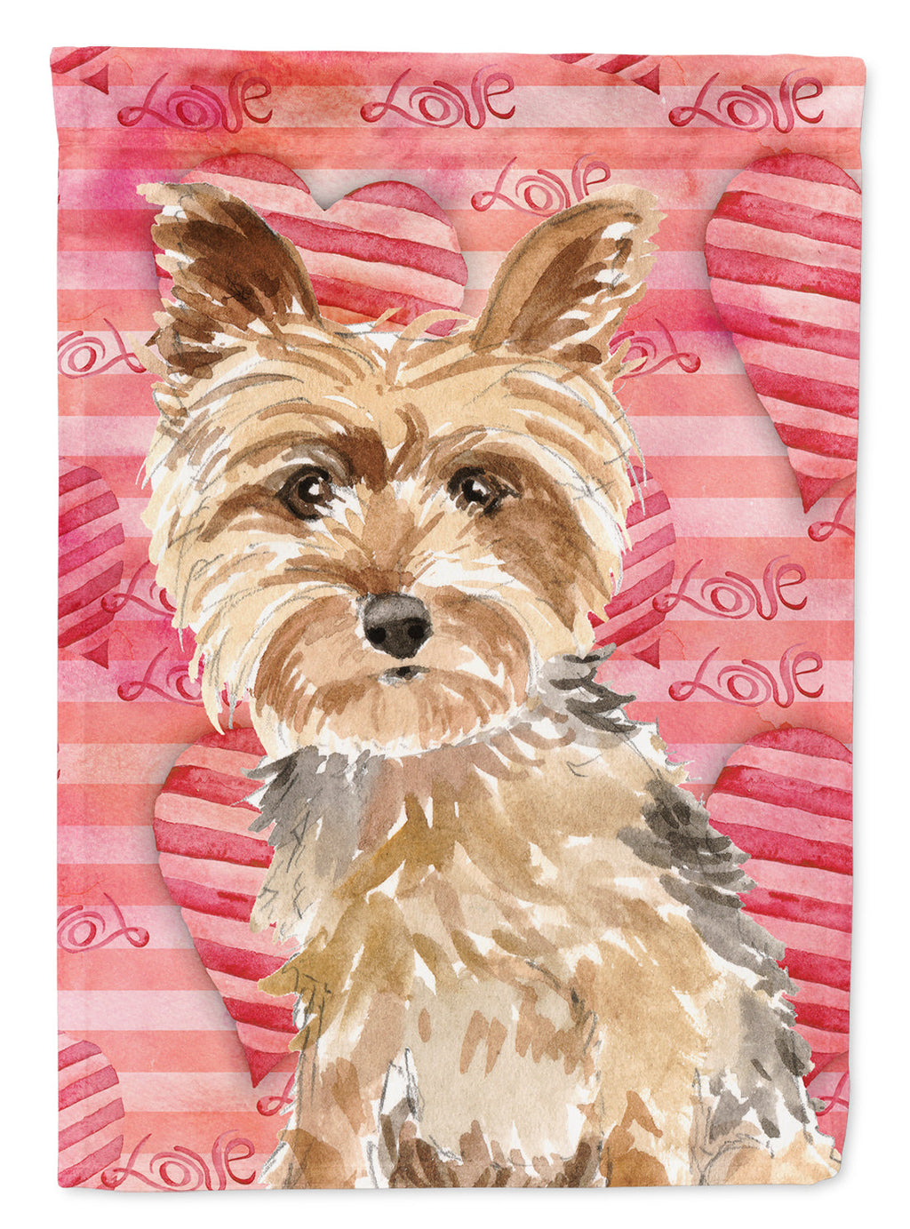 Love a Yorkie Yorkshire Terrier House Flag 28x40 Porch Sleeve Pole Decorative Outside Yard Banner Artwork Wall Hanging, Polyester