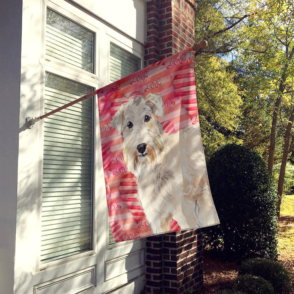 Love a Wheaten Terrier House Flag 28x40 Porch Sleeve Pole Decorative Outside Yard Banner Artwork Wall Hanging, Polyester