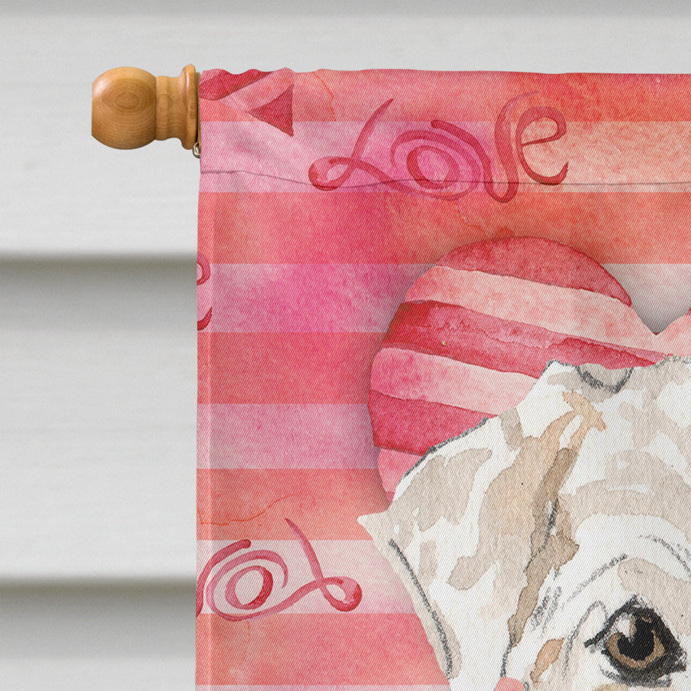 Love a Wheaten Terrier House Flag 28x40 Porch Sleeve Pole Decorative Outside Yard Banner Artwork Wall Hanging, Polyester