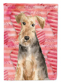 Love a Welsh Terrier House Flag 28x40 Porch Sleeve Pole Decorative Outside Yard Banner Artwork Wall Hanging, Polyester