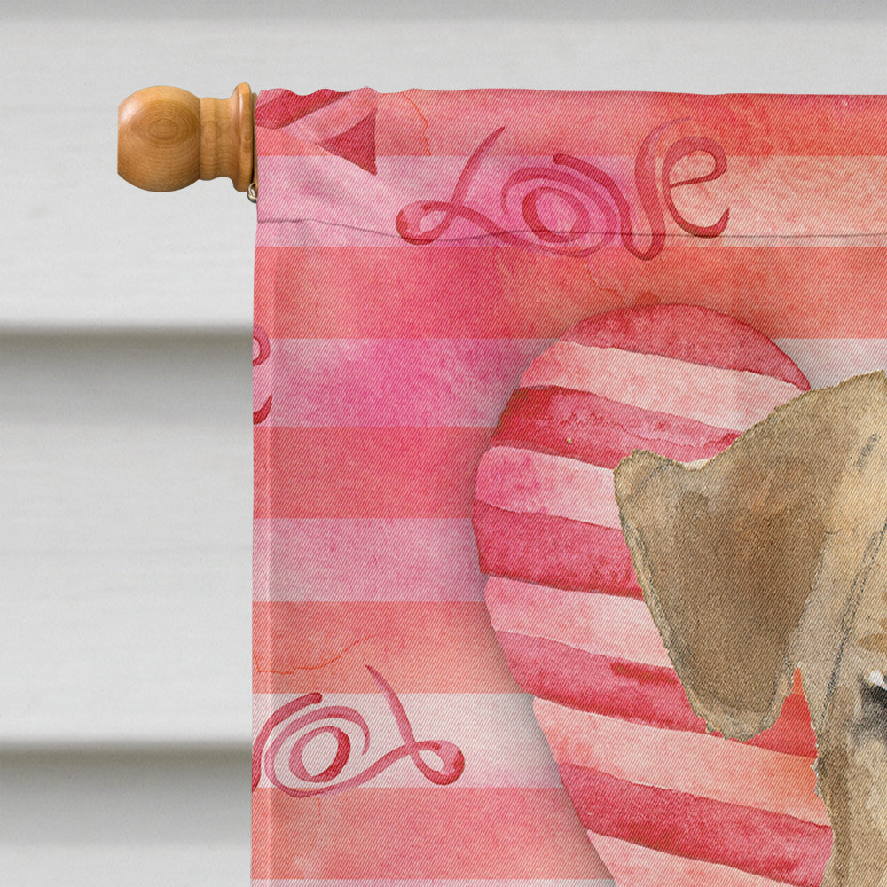 Love a Welsh Terrier House Flag 28x40 Porch Sleeve Pole Decorative Outside Yard Banner Artwork Wall Hanging, Polyester
