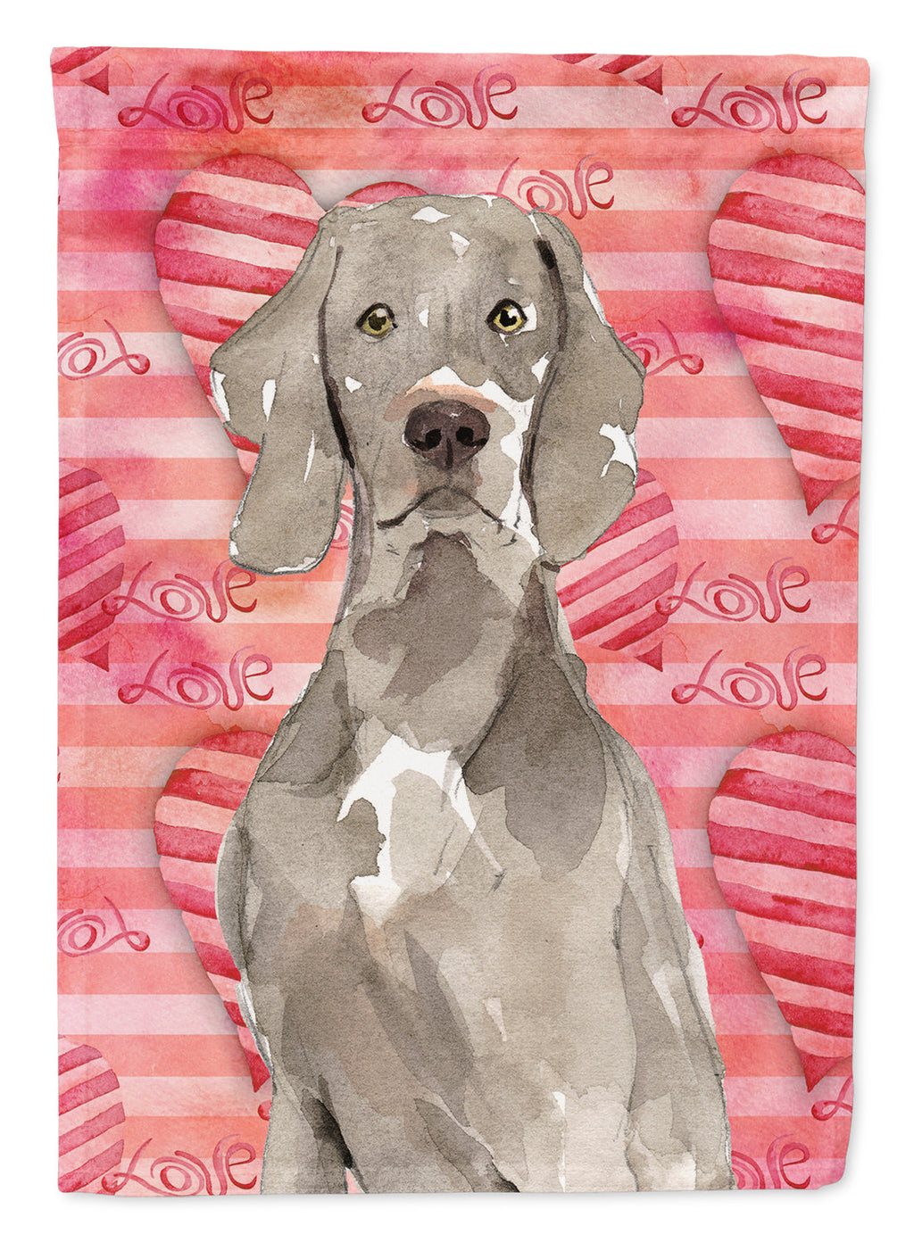 Love a Weimaraner House Flag 28x40 Porch Sleeve Pole Decorative Outside Yard Banner Artwork Wall Hanging, Polyester