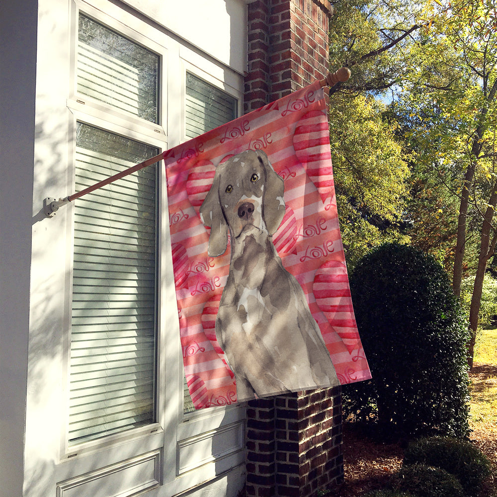 Love a Weimaraner House Flag 28x40 Porch Sleeve Pole Decorative Outside Yard Banner Artwork Wall Hanging, Polyester