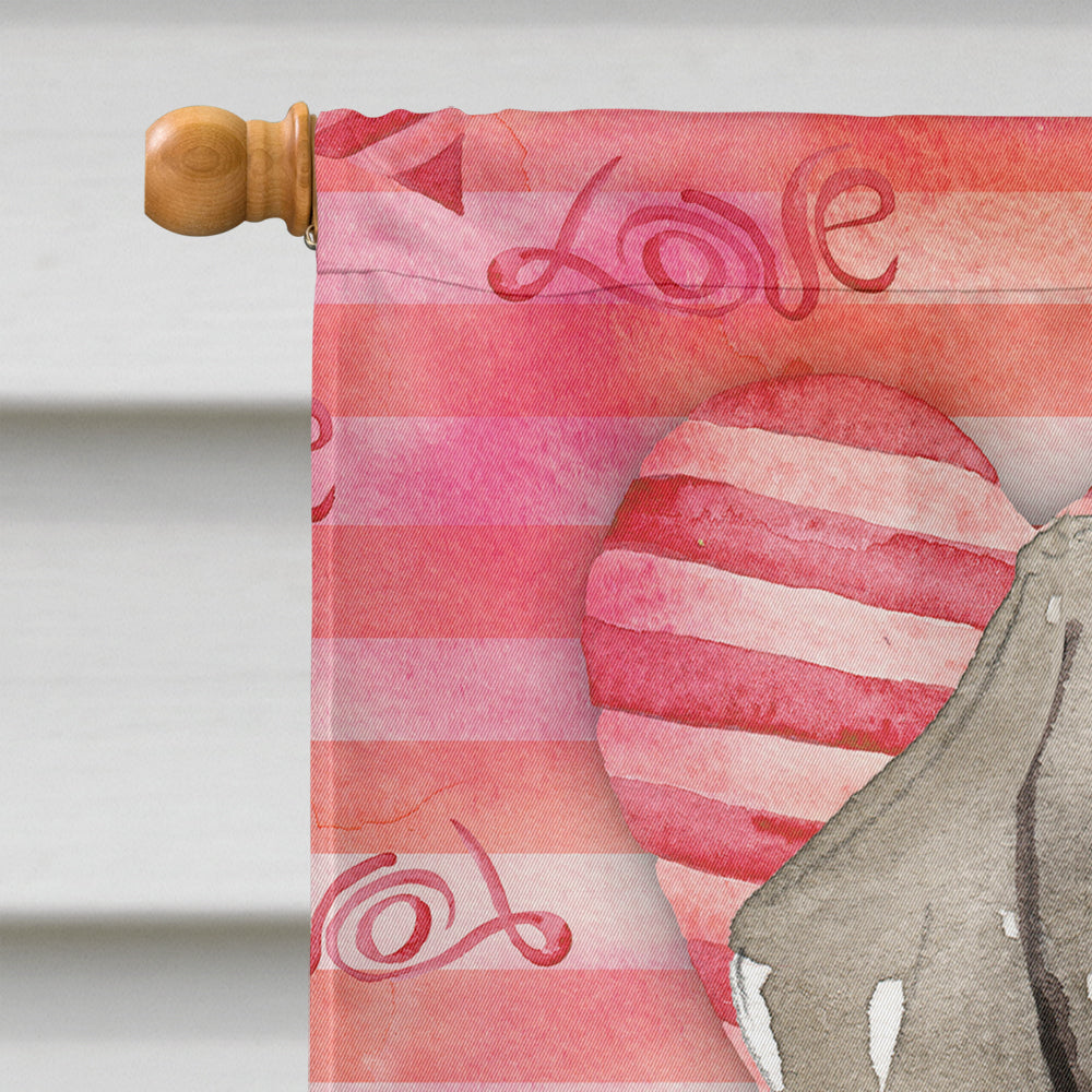 Love a Weimaraner House Flag 28x40 Porch Sleeve Pole Decorative Outside Yard Banner Artwork Wall Hanging, Polyester