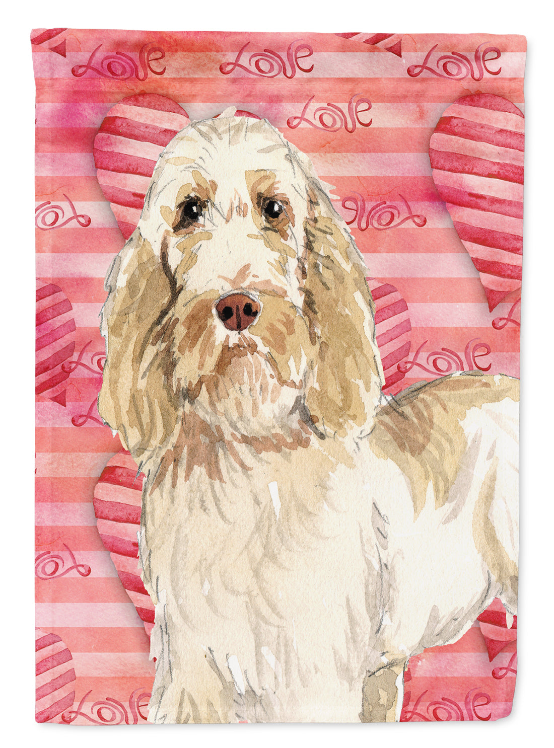 Love a Spinone Italiano House Flag 28x40 Porch Sleeve Pole Decorative Outside Yard Banner Artwork Wall Hanging, Polyester