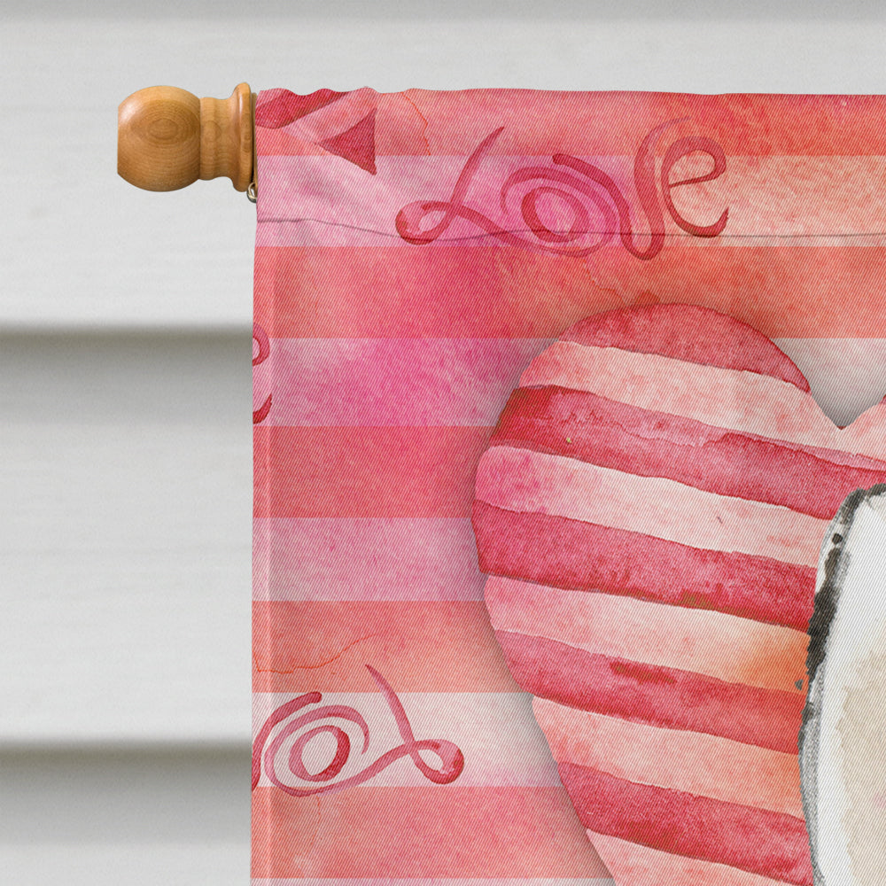 Love a Siberian Husky House Flag 28x40 Porch Sleeve Pole Decorative Outside Yard Banner Artwork Wall Hanging, Polyester