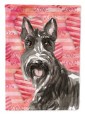 Love a Scottish Terrier House Flag 28x40 Porch Sleeve Pole Decorative Outside Yard Banner Artwork Wall Hanging, Polyester