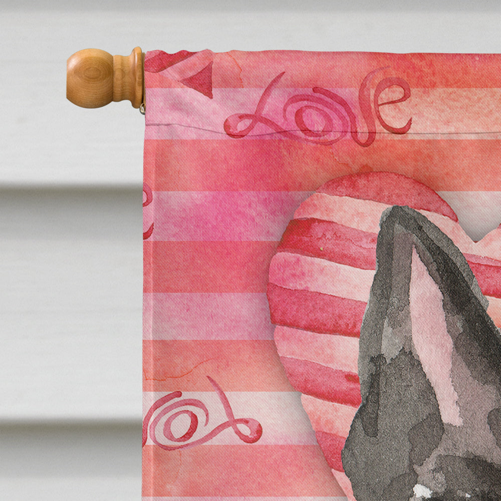 Love a Scottish Terrier House Flag 28x40 Porch Sleeve Pole Decorative Outside Yard Banner Artwork Wall Hanging, Polyester
