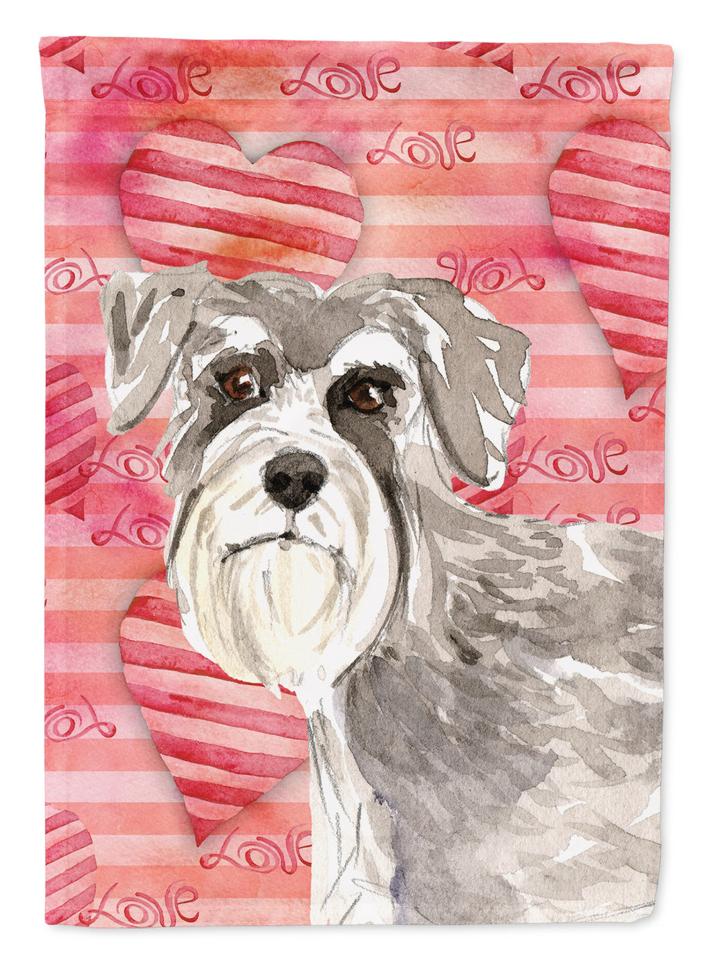 Love a Schnauzer #1 House Flag 28x40 Porch Sleeve Pole Decorative Outside Yard Banner Artwork Wall Hanging, Polyester