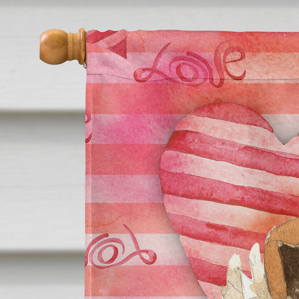 Love a Rough Collie House Flag 28x40 Porch Sleeve Pole Decorative Outside Yard Banner Artwork Wall Hanging, Polyester