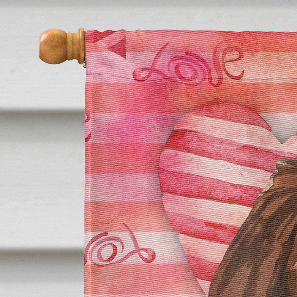 Love a Newfoundland House Flag 28x40 Porch Sleeve Pole Decorative Outside Yard Banner Artwork Wall Hanging, Polyester